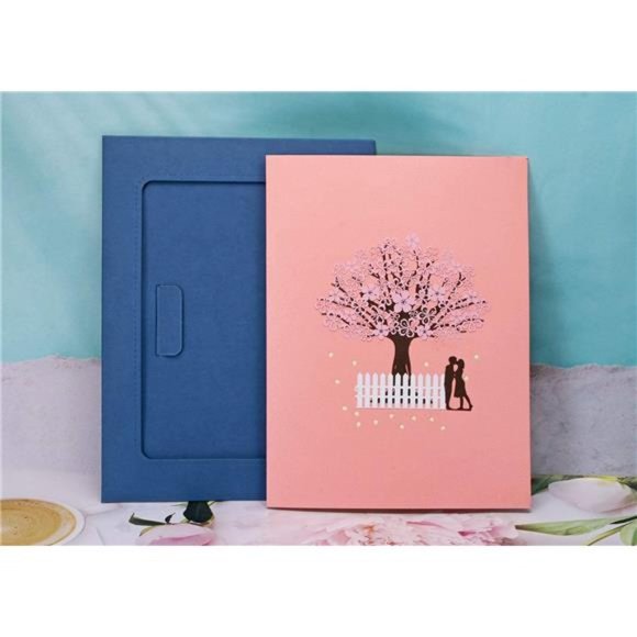 Handmade Cherry Blossom Card Pop Up 3D Flower Card Romantic Love Letter Greeting - Picture 5 of 7